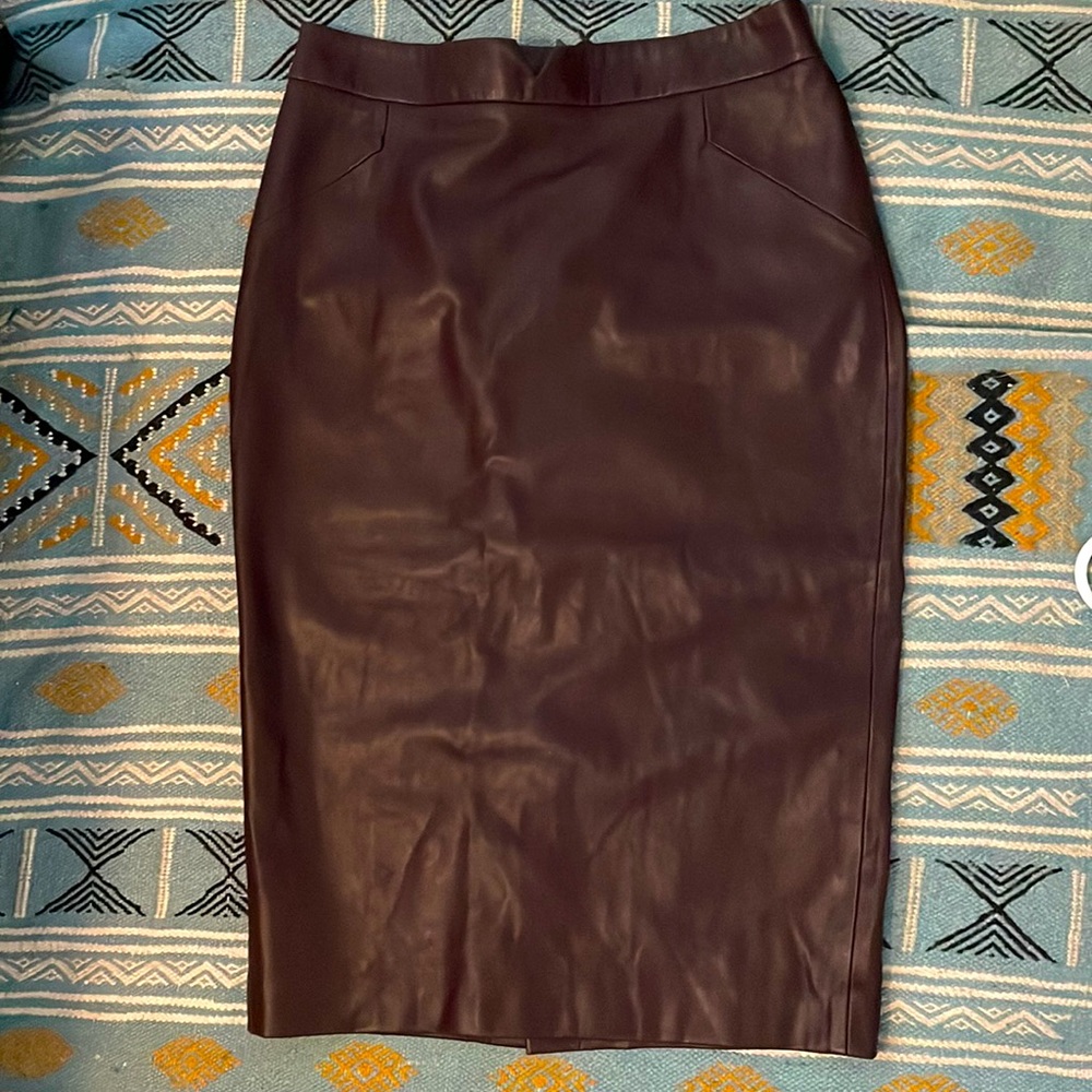 Faux leather midi